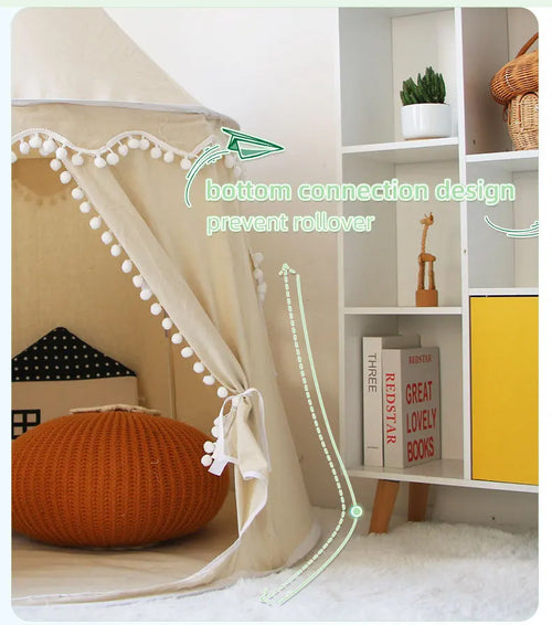Folding Toy Tent Children Play House Large Teepee Tent for Kids  Princess Castle Children Outdoor Gifts Toys Tent Castle