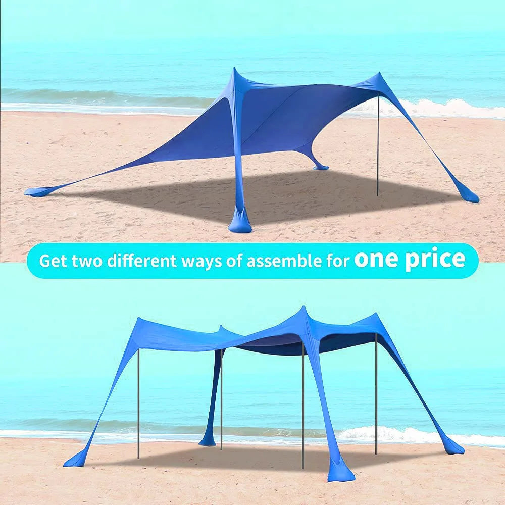 Camping Picnic Fishing Tent Outdoor Lawn Beach Leica Canopy Tent Portable Lawn Outdoor Sun Protection Cooling Large Size
