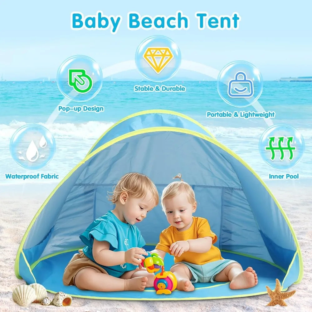 Portable Beach Shade Tent for Infants - UV Protection, Easy Setup, Sun Shelter for Outdoor Fun