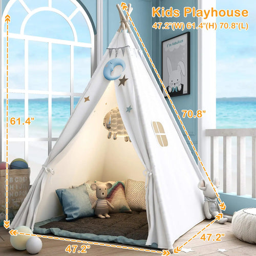 Collapsible children's tent suitable for girls and boys, washable indoor tent, comfortable reading corner, and room decoration